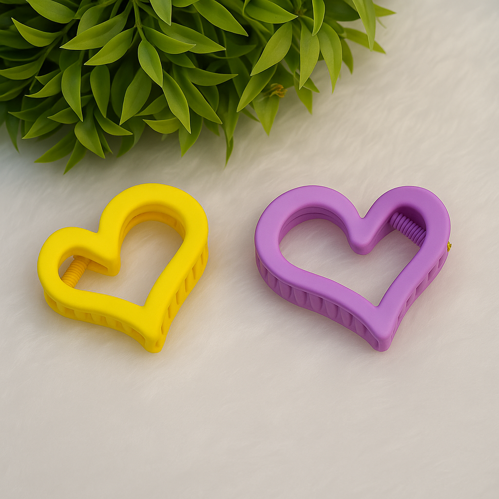Heart Pop Claw Clips 4 PC | 6 PC