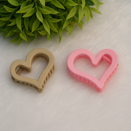 Heart Pop Claw Clips 4 PC | 6 PC