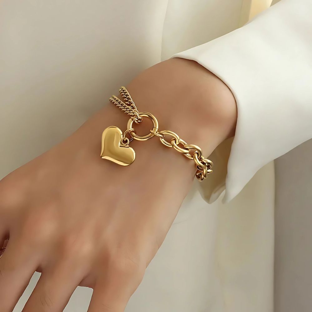 Love Heart Chain Bracelet