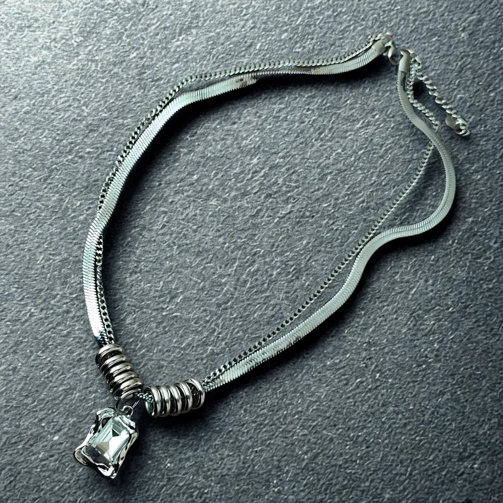 Hip-hop Style Double-layer Necklace | Anti-tarnish