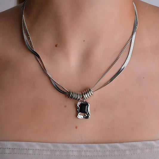 Hip-hop Style Double-layer Necklace | Anti-tarnish